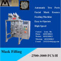 Fully automatic two ports facial mask folding packing machine